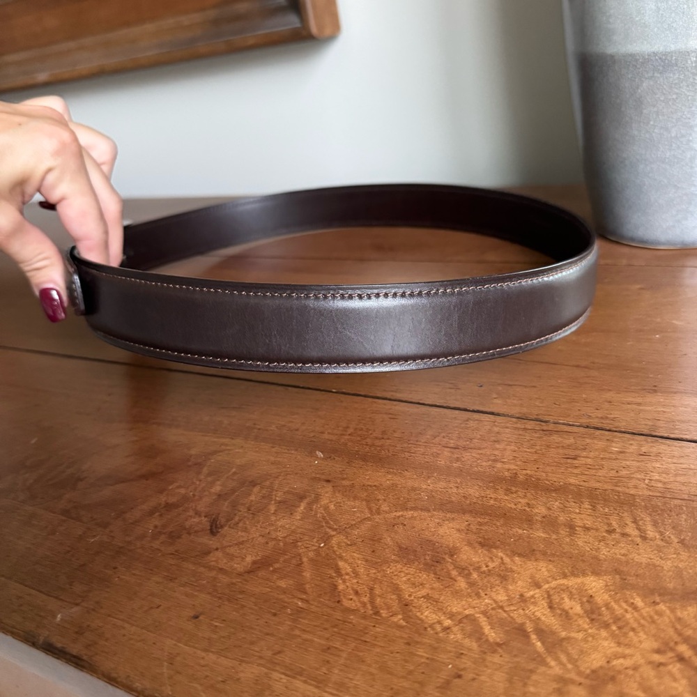 Ermenegildo Zegna Brown Leather Belt - Picture 8 of 9